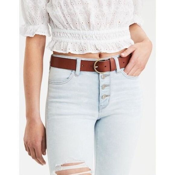 American Eagle Outfitters Accessories - ✨AMERICAN EAGLE WOMEN BROWN HIGH-WAISTED LEATHER SZ MEDIUM BELT✨